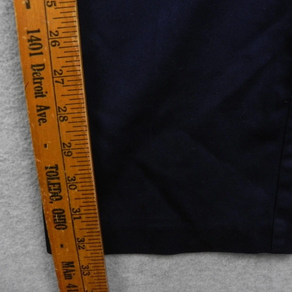 Roundree & Yorke TravelSmart Pants Mens 40x34 Classic Fit Navy Blue Chino Khaki